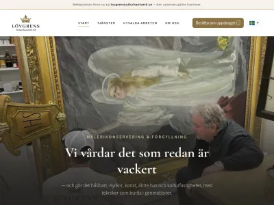 Webbplats f&ouml;r L&ouml;vgrens Kulturhantverk