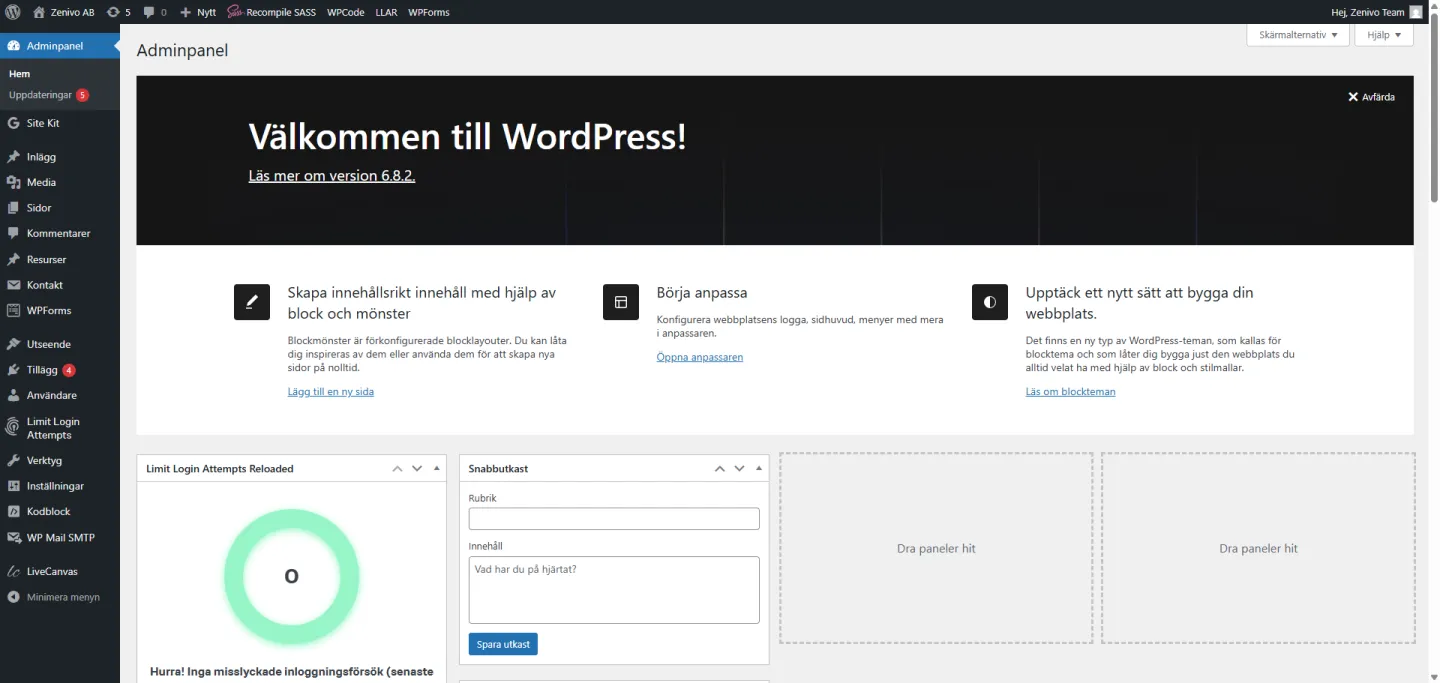 Professionell WordPress-webbplats fr&aring;n Zenivo