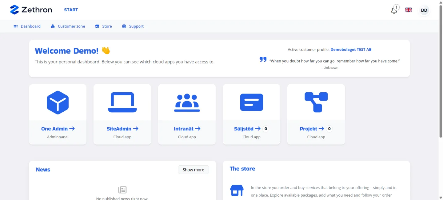 Hero Dashboard