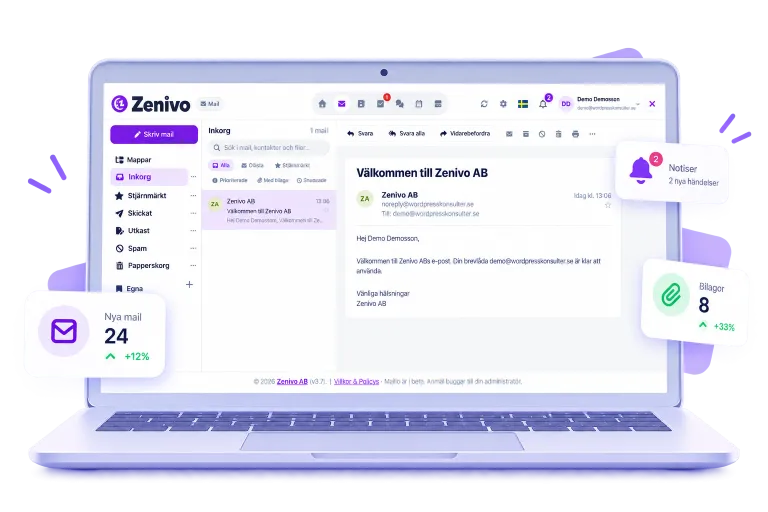 Mailio Mail med e-post f&ouml;r organisationer