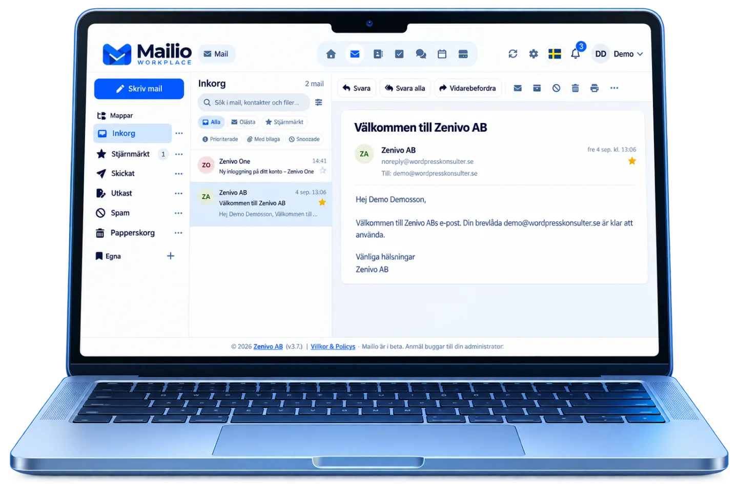 Mailio Mail i Mailio Workplace